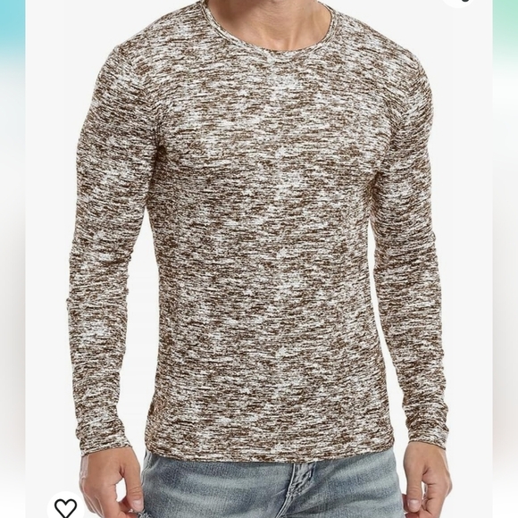 KUYIGO Running Workout Quick Dry Crew Neck Long Sleeve T Shirt in Tan Size XXL - Picture 1 of 9